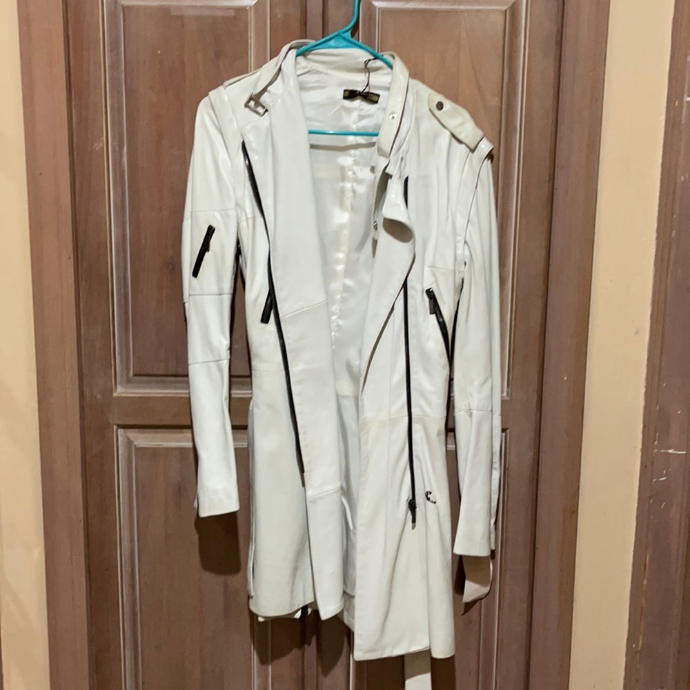White leather jacket